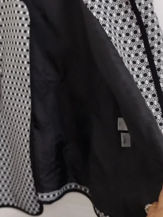 Jones Studio Separates Black White Open Front Jacket Blazer 18W Plus - Picture 6 of 8